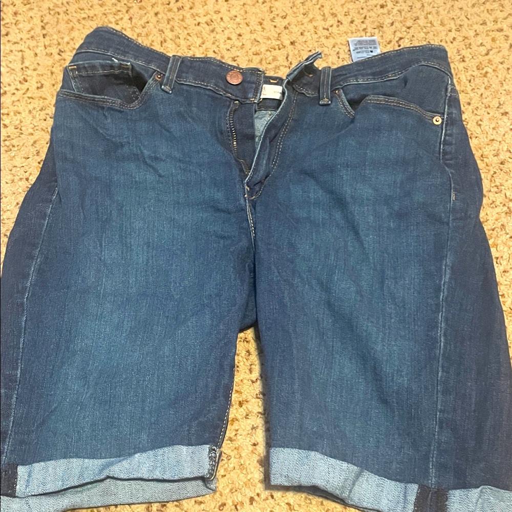 Signature by Levi Strauss Blue Bermuda Shorts